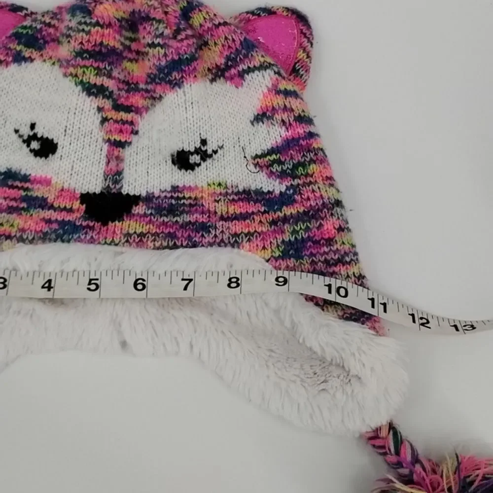 Colorful Knit Animal Earflap Hat for Kids